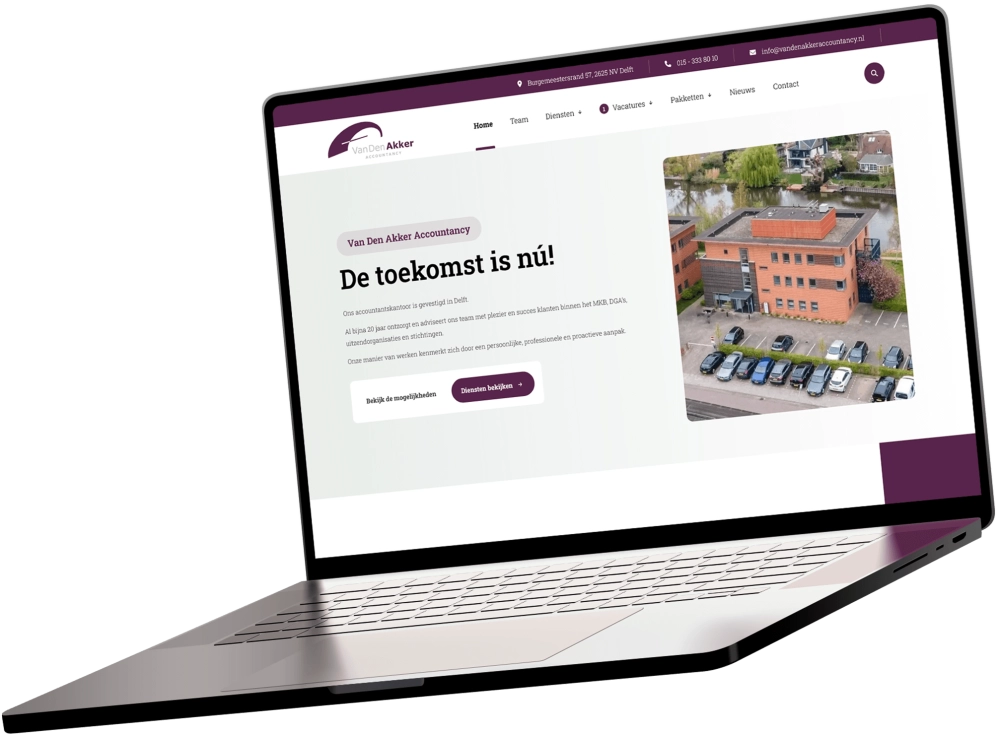 van den Akker Accountancy website laptop van den Akker Accountancy website laptop