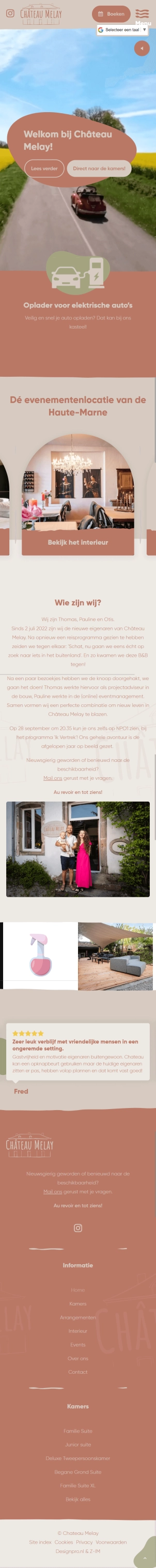 Château Melay mobiele website Château Melay mobiele website