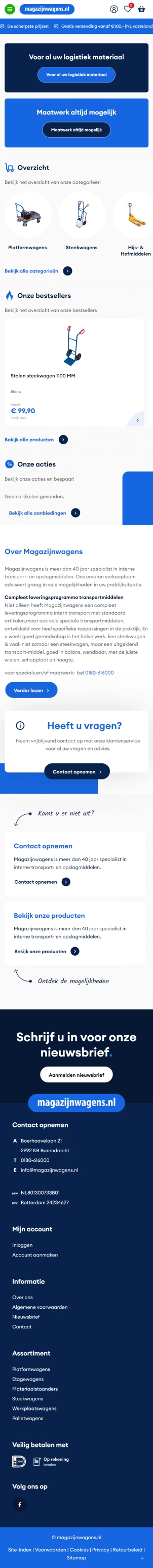 Magazijnwagens mobiele website Magazijnwagens mobiele website