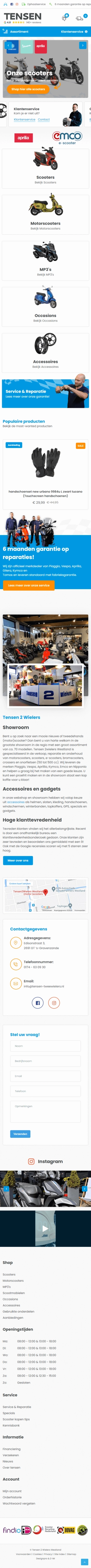Tensen tweewielers mobiele website Tensen tweewielers mobiele website