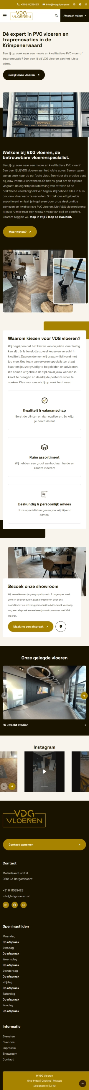VDG Vloeren mobiele website VDG Vloeren mobiele website