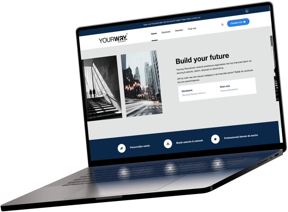 YourWay website laptop YourWay website laptop